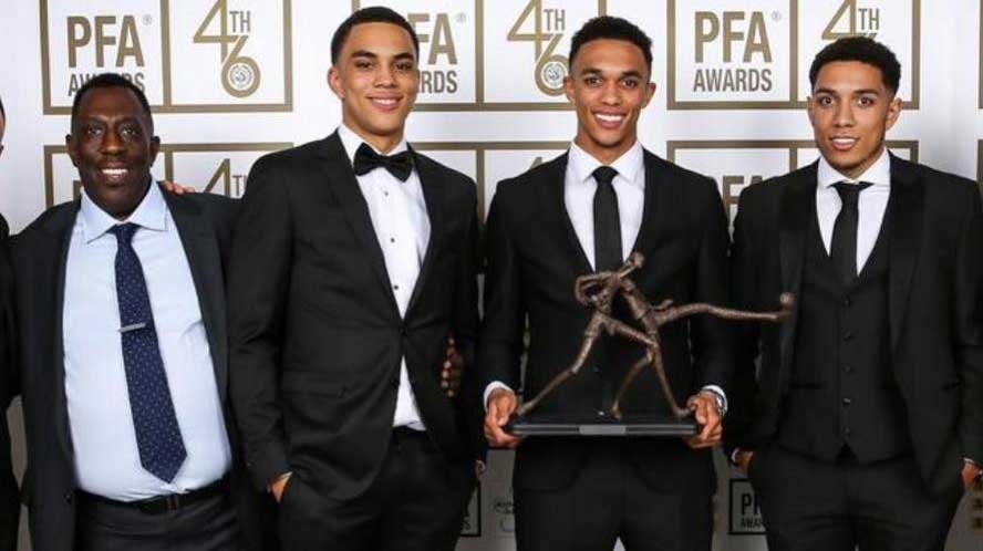 Trent Alexander-Arnold’s father with siblings