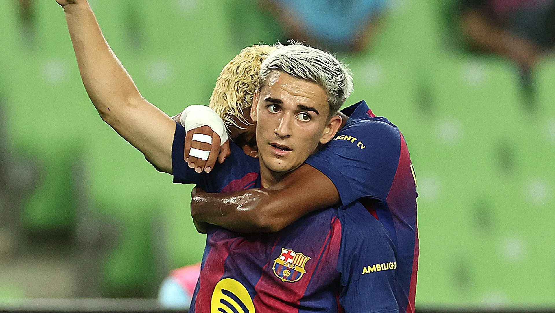 Gavi during a Barcelona match