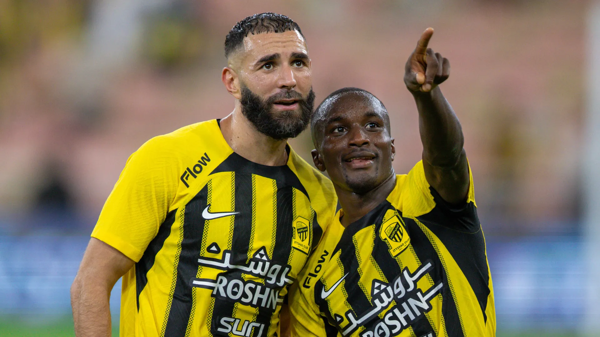 Benzema and Moussa Diaby, from Al-Ittihad