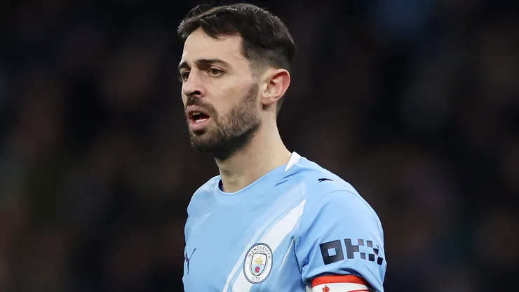 Bernardo Silva on the field for Manchester City