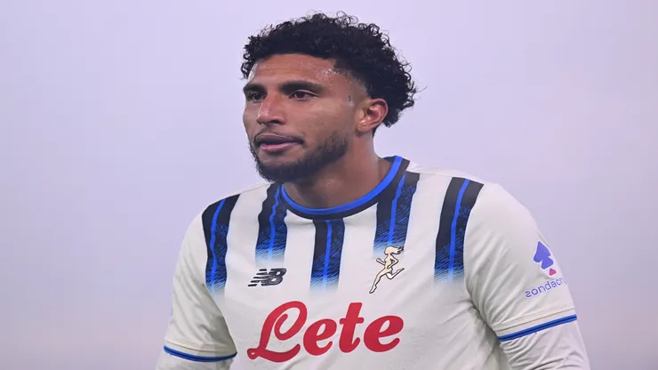 Éderson, from Atalanta, in action during the Italian Championship