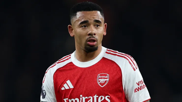 Gabriel Jesus on the field for Arsenal
