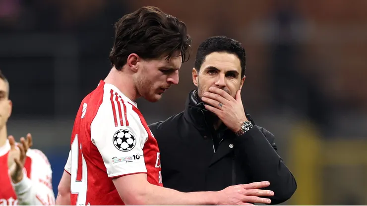 Mikel Arteta and Declan Rice