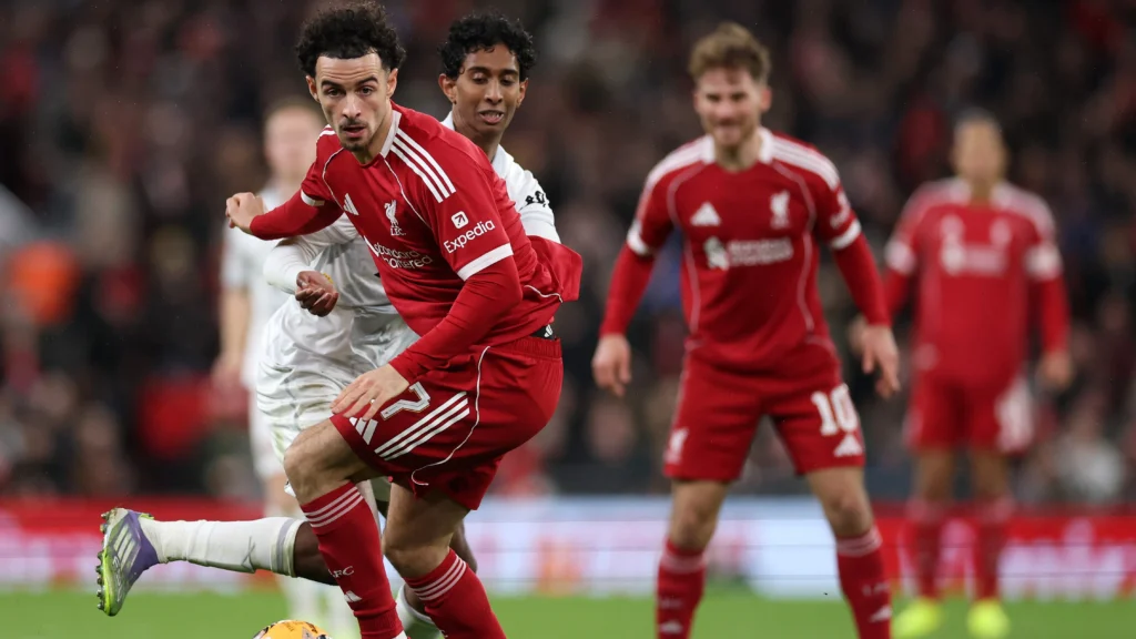 Curtis Jones during a Liverpool match