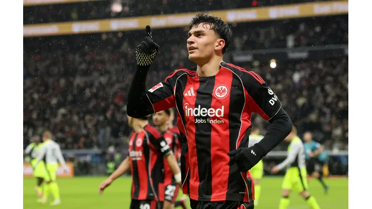 Can Uzun during an Eintracht Frankfurt match